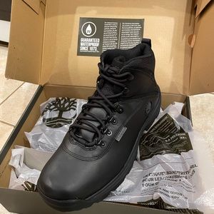 NIB Timberland Waterproof Black Leather Boots Men’s 10.5